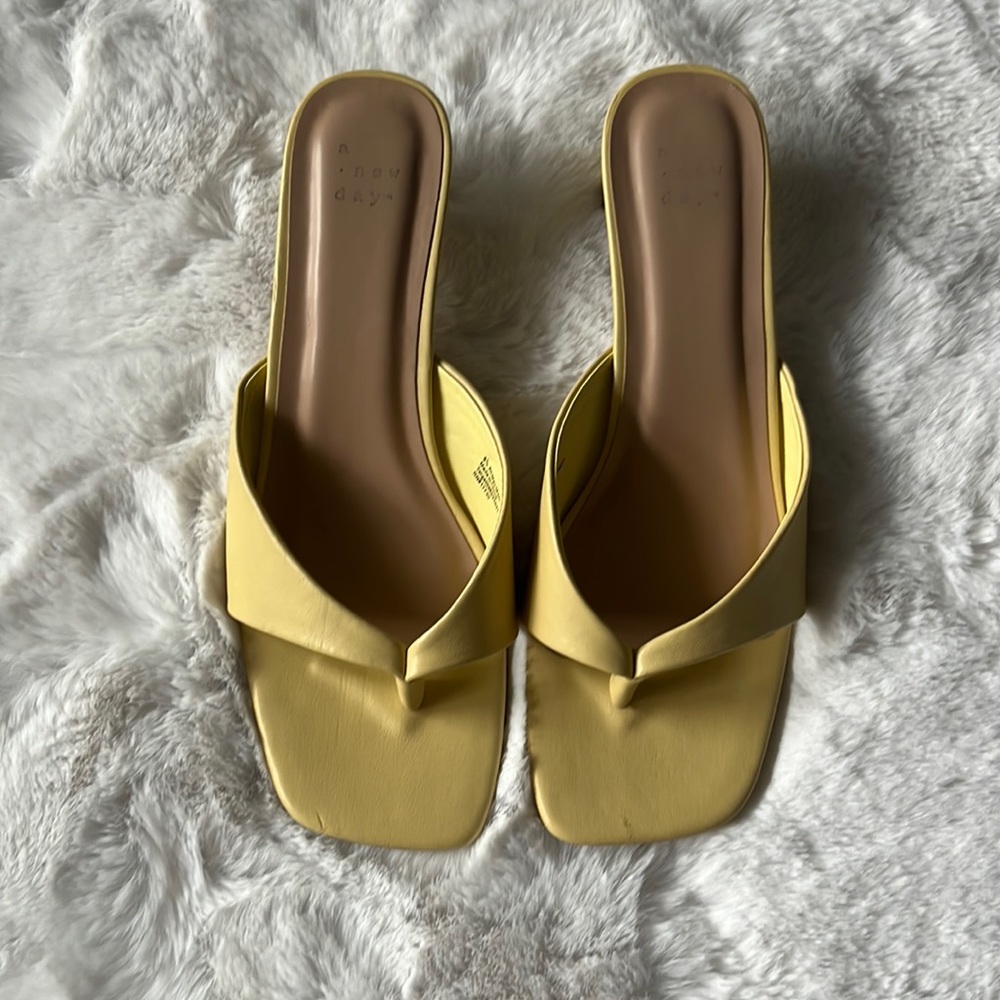 Women’s Yellow Block Heeled Sandals